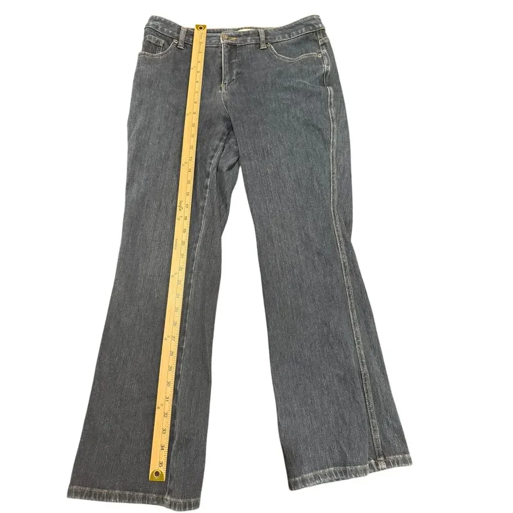 Coldwater Creek Women's Blue Trouser Flare Denim Jeans Size Petite 10